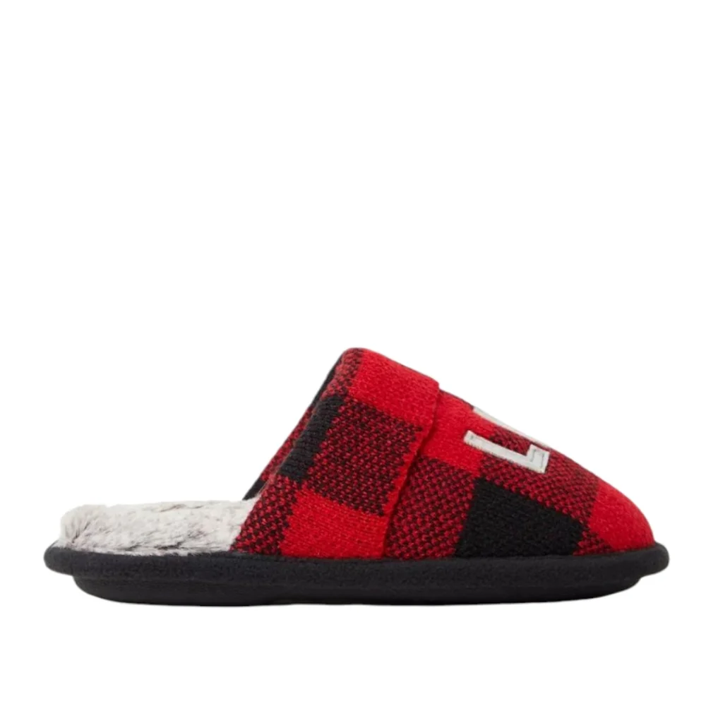 Dearfoams Kids Red and Black 